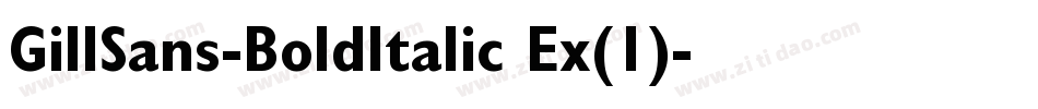 GillSans-BoldItalic Ex(1)字体转换